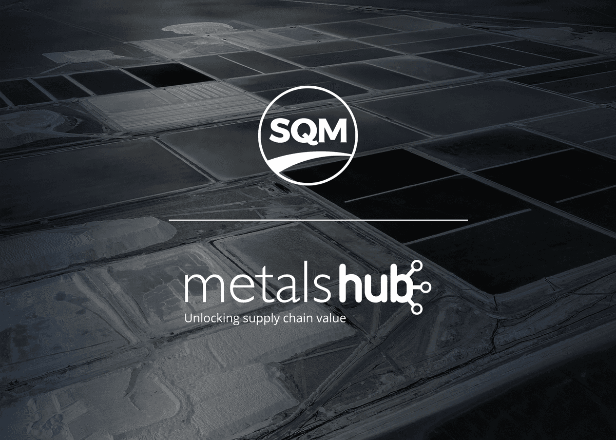 The logos of SQM and Metalshub over a darkened field background