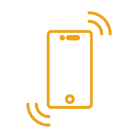 Icon of a ringing mobile device