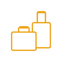 Icon showing two bags of luggage