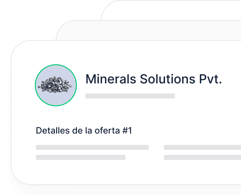 Detalles de la oferta - Minerals Solutions Pvt. en Metalshub (ES)