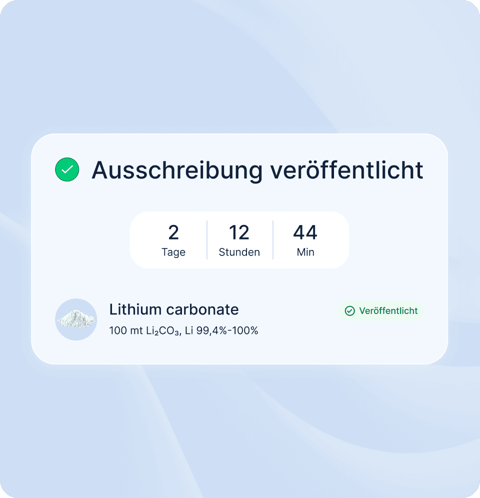 Auctions in Metalshub (DE) - Battery Cell Manufacturer
