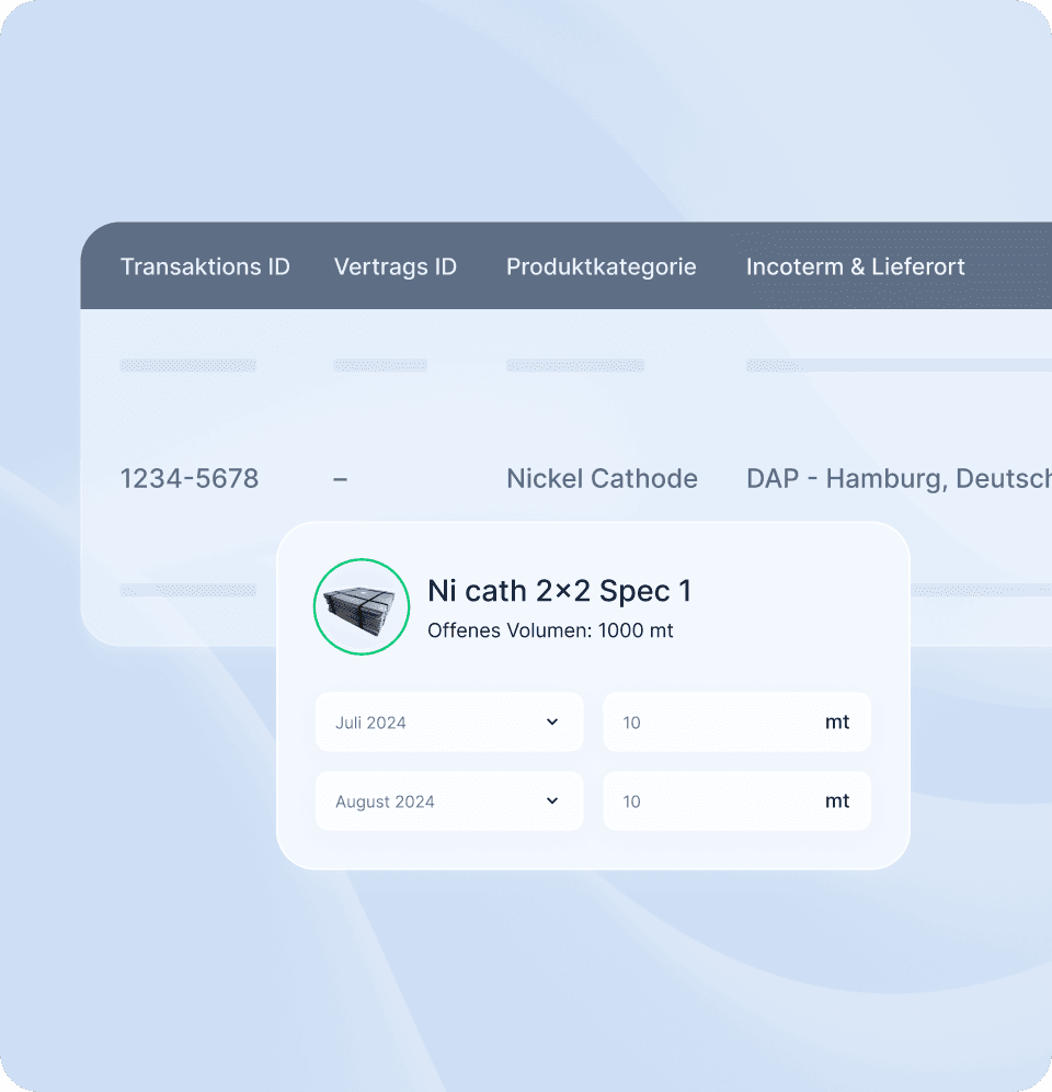 Contract management in Metalshub (DE)
