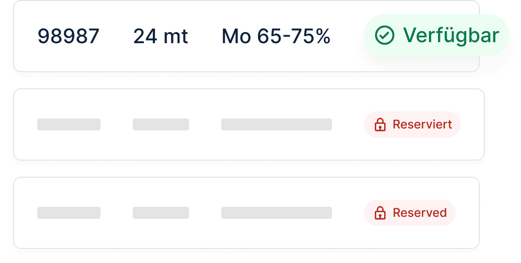 Inventory allocation in Metalshub (DE)