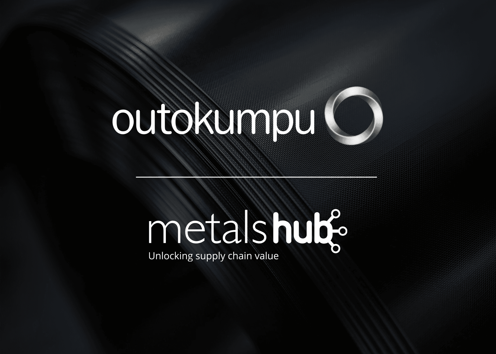 Outokumpu and Metalshub logos on a darkened background