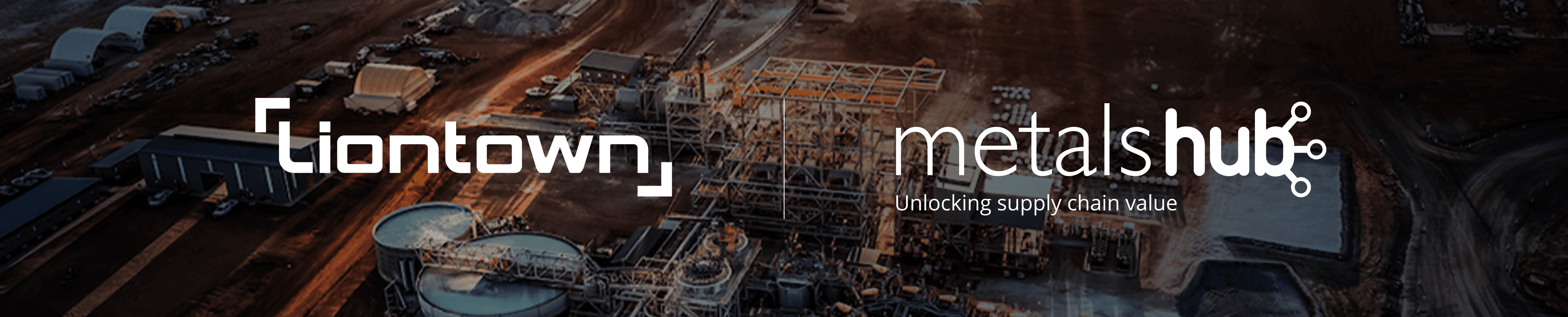 Liontown Resources and Metalshub logos on a darkened background