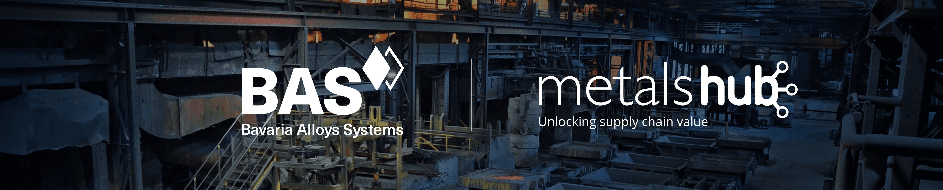 Bavaria Alloys Systems and Metalshub logos on a darkened background