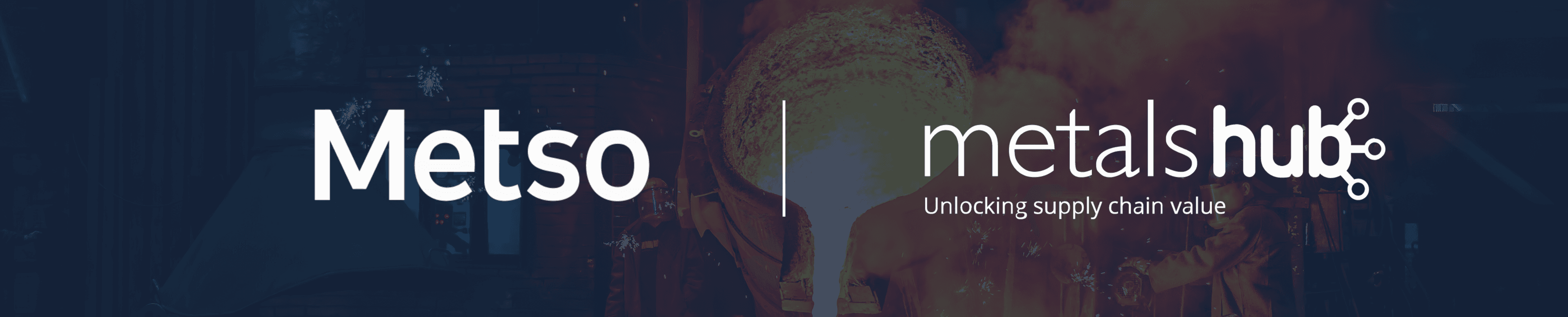 Metso and Metalshub logos on a darkened background