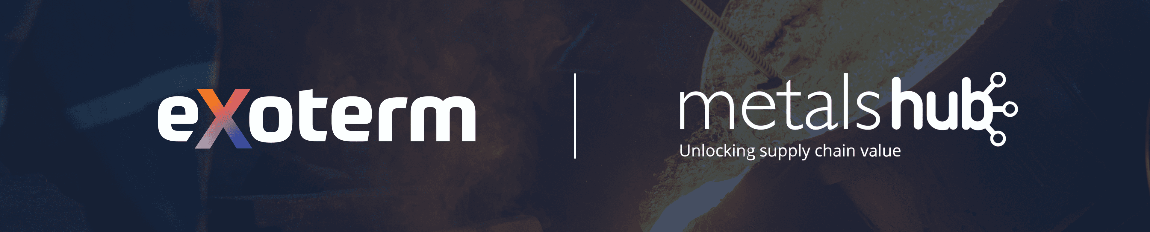 Exoterm and Metalshub logos on a darkened background