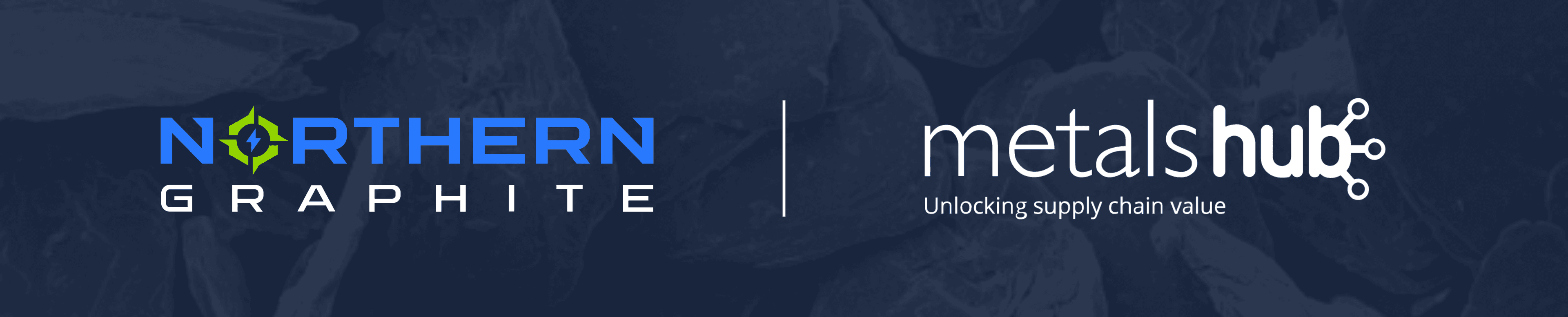 Northern Graphite and Metalshub logos on a darkened background