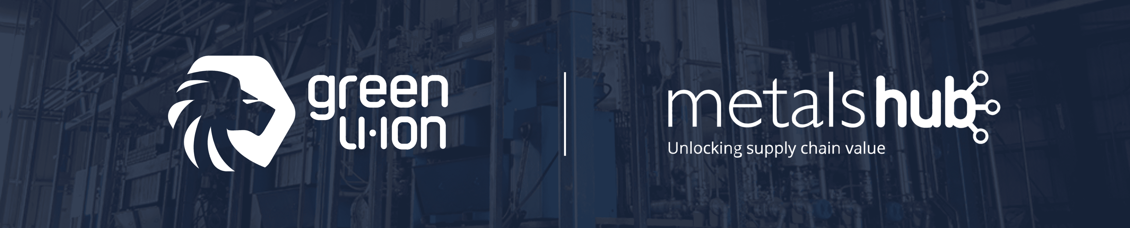 Green Li-ion and Metalshub logos on a darkened background