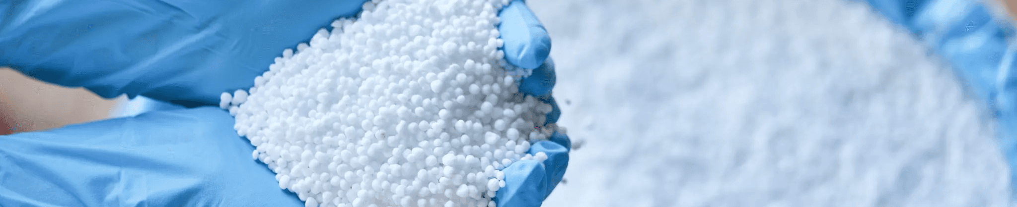 Urea fertiliser held by hand