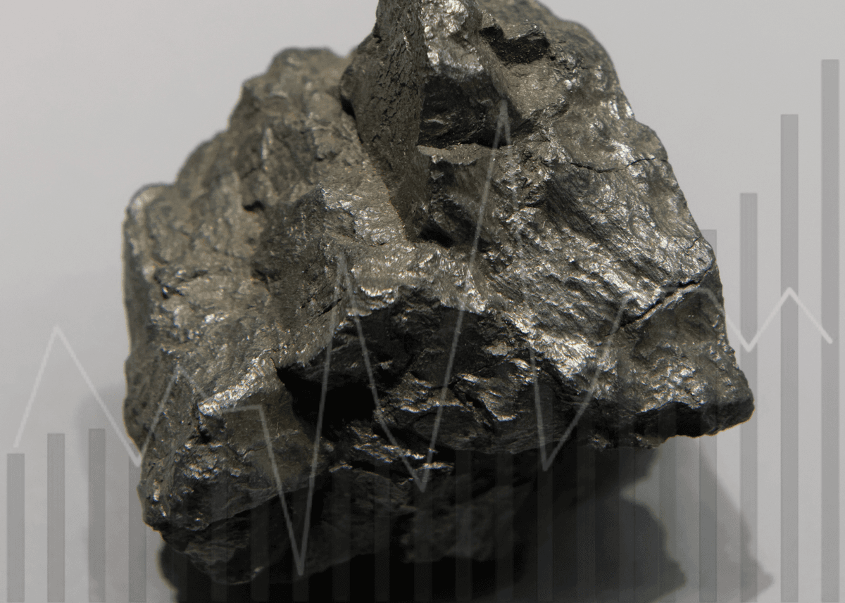 Native graphite from Chardonnet in Haute-Savoie, France, given by Mr Gaultier of Chambéry (overlaid with a chart of global natural graphite production)