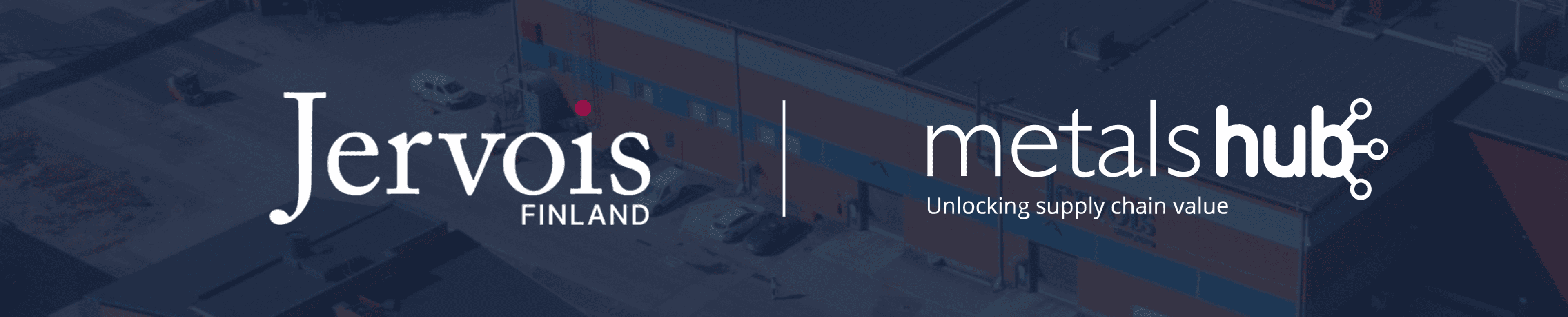Jervois Finland and Metalshub logos on a darkened background