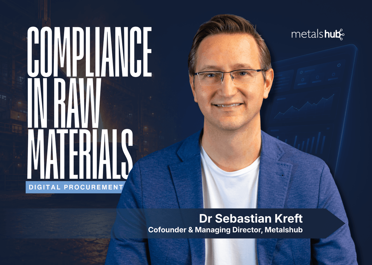 Sebastian Kreft, Co-founder and Managing Director at Metalshub, speaking about compliance in raw materials