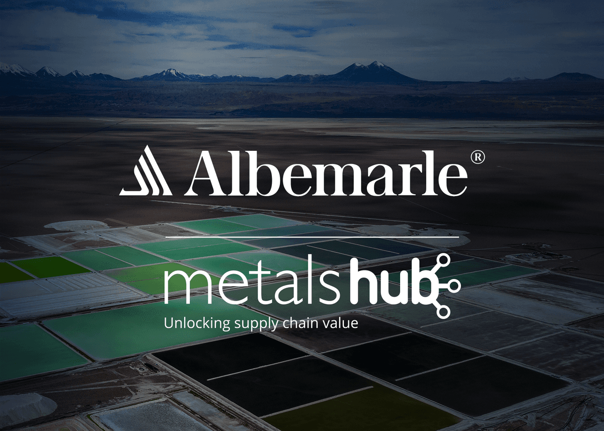 Albemarle and Metalshub logos on a darkened background