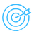 Target icon with an arrow hitting bullseye