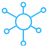 Hub icon with connected nodes