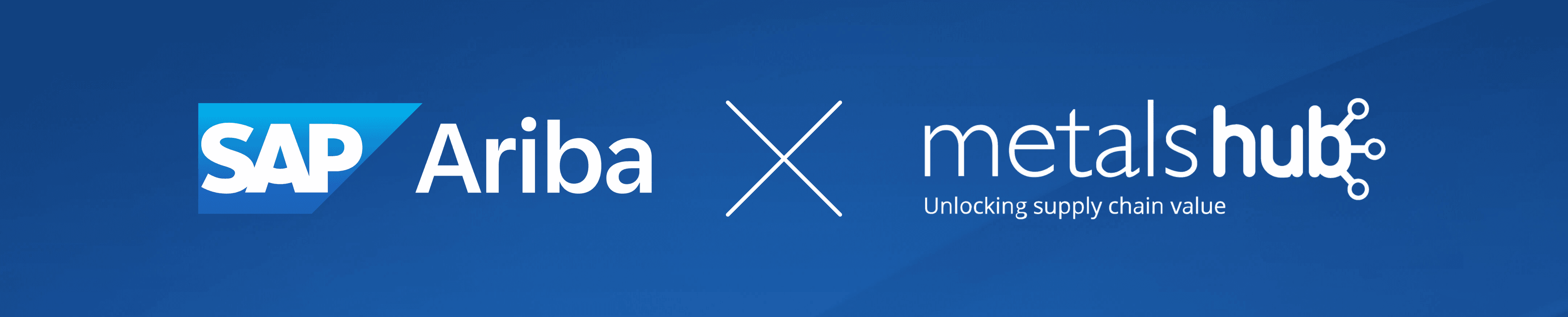 SAP Ariba vs Metalshub logos on dark blue background