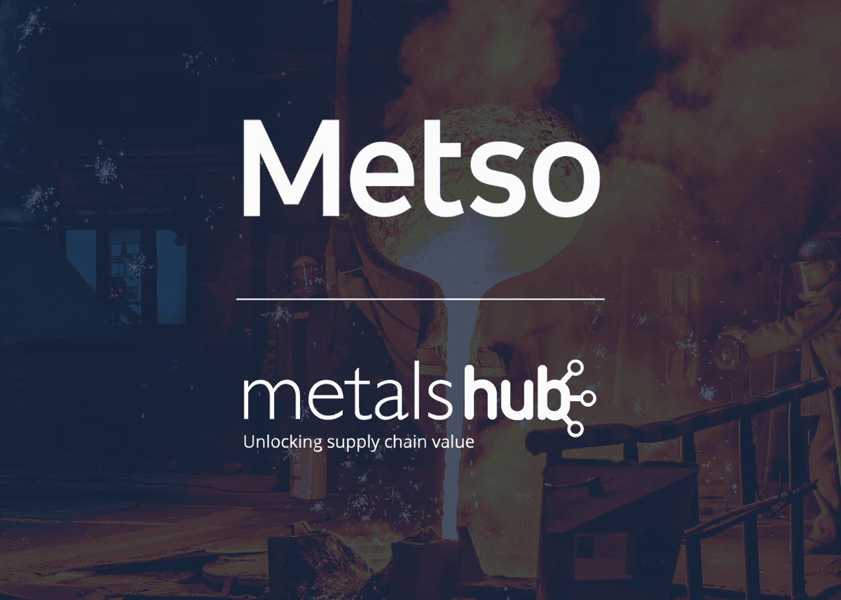 Metso and Metalshub logos on a darkened background