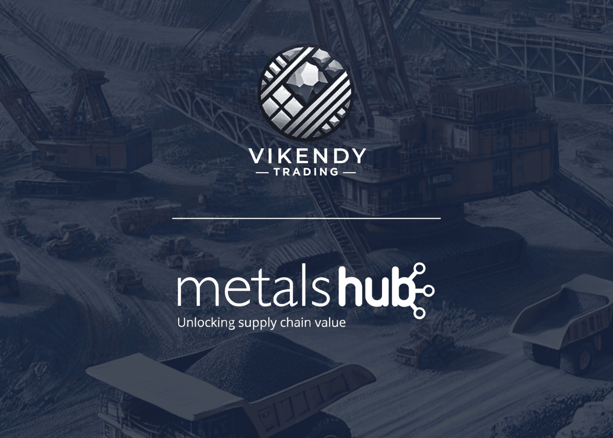 Vikendy Trading and Metalshub logos on a darkened background