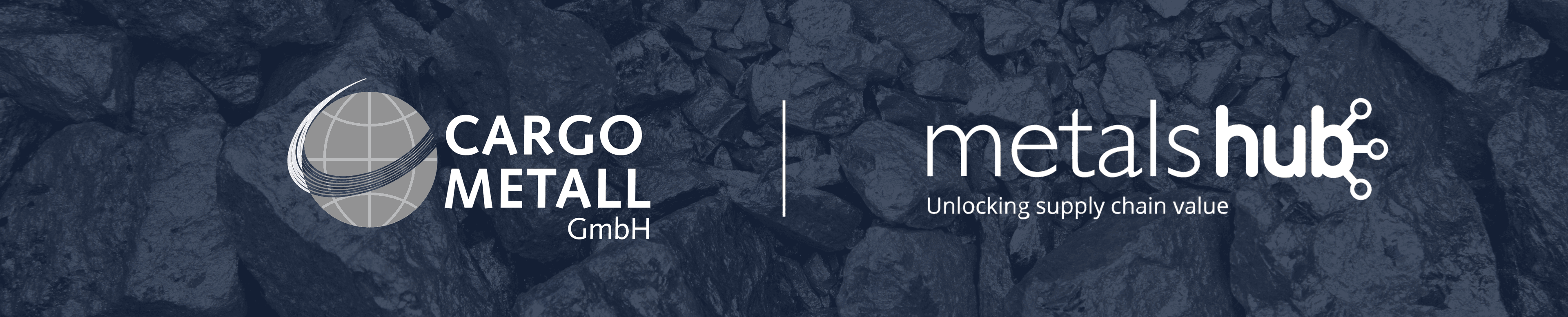 Cargo Metall and Metalshub logos on a darkened background