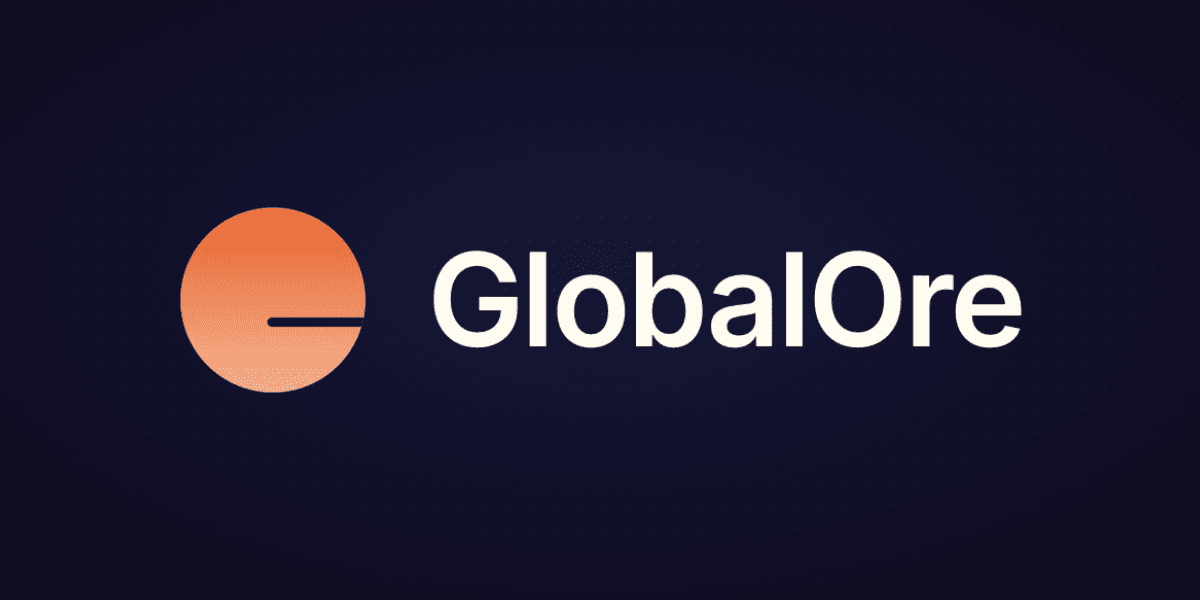 GlobalOre logo: an orange circle next to the GlobalOre wordmark on a dark navy background
